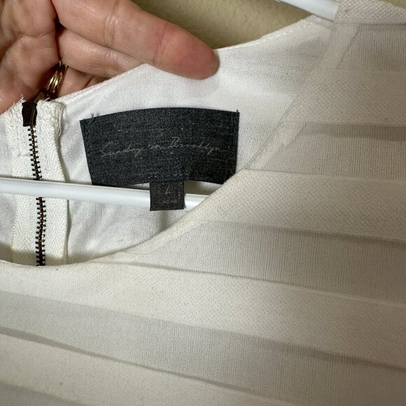 ANTHROPOLOGIE Sunday in Brooklyn Striped Sheer Sleeve Top Size Large - Picture 4 of 8